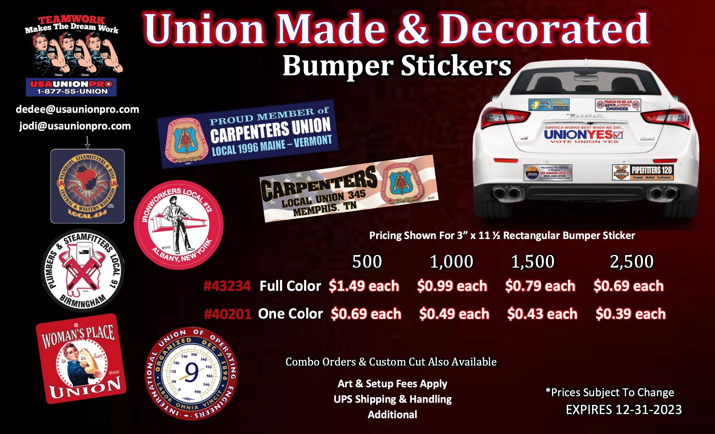 Stickers USA Union Pro